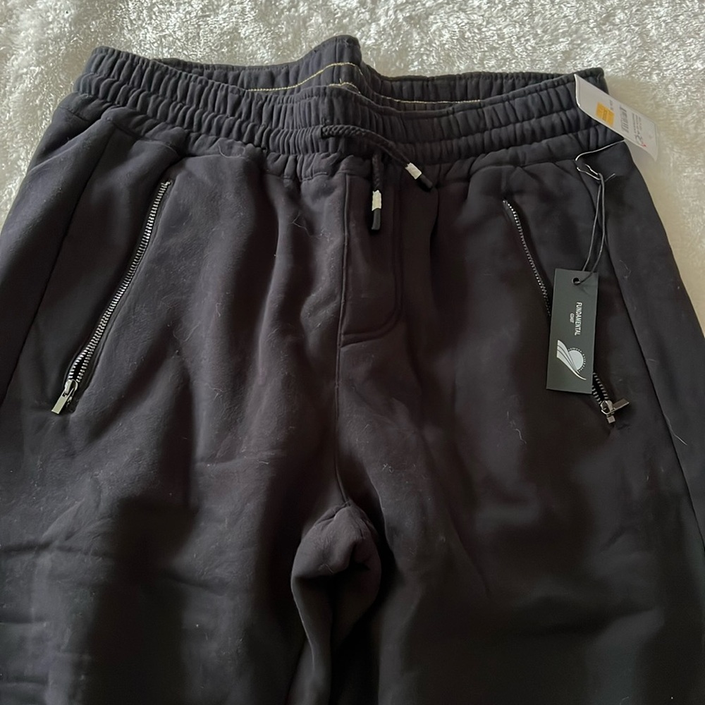 NWT Fundamental Coast black sweatpants joggers XL